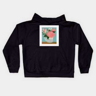 Floral Still Life in Gouache Kids Hoodie